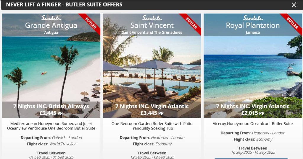 Sandals Resorts - Dream Caribbean Escape Save upto £300pp 3 Sandals Resorts