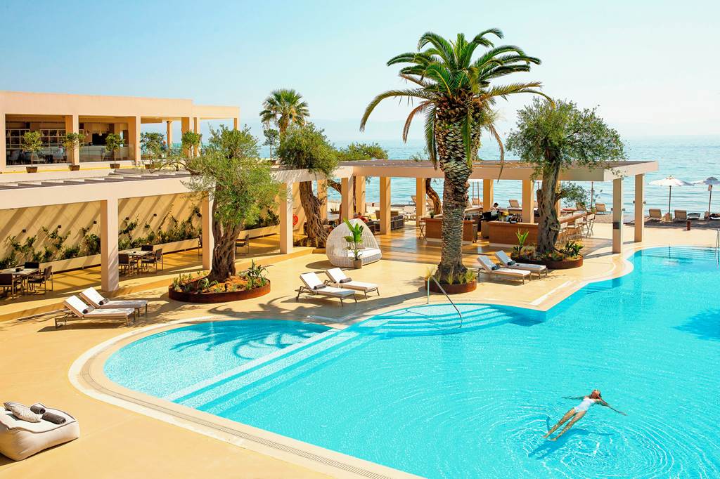 Ultimate Luxury Escape: Domes Miramare, Corfu Retreat From £1547pp (B&B) 24 CFU 79929 Domes Miramare 0119 09 Louise and Scott at Hays Travel