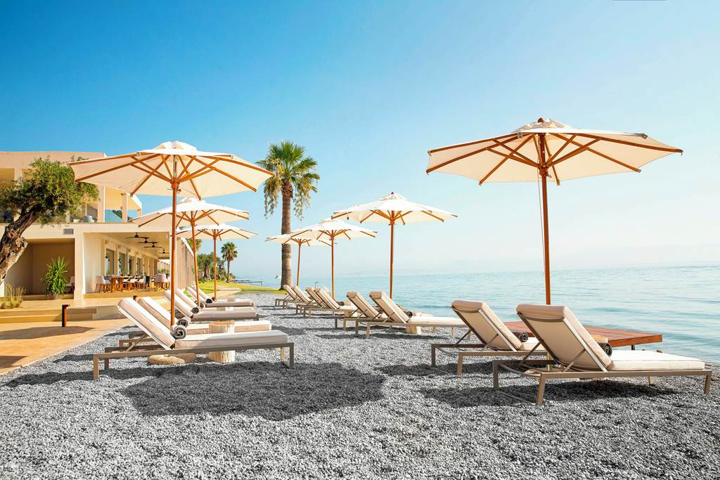 Ultimate Luxury Escape: Domes Miramare, Corfu Retreat From £1547pp (B&B) 3 CFU 79929 Domes Miramare 0119 17 1 Louise and Scott at Hays Travel