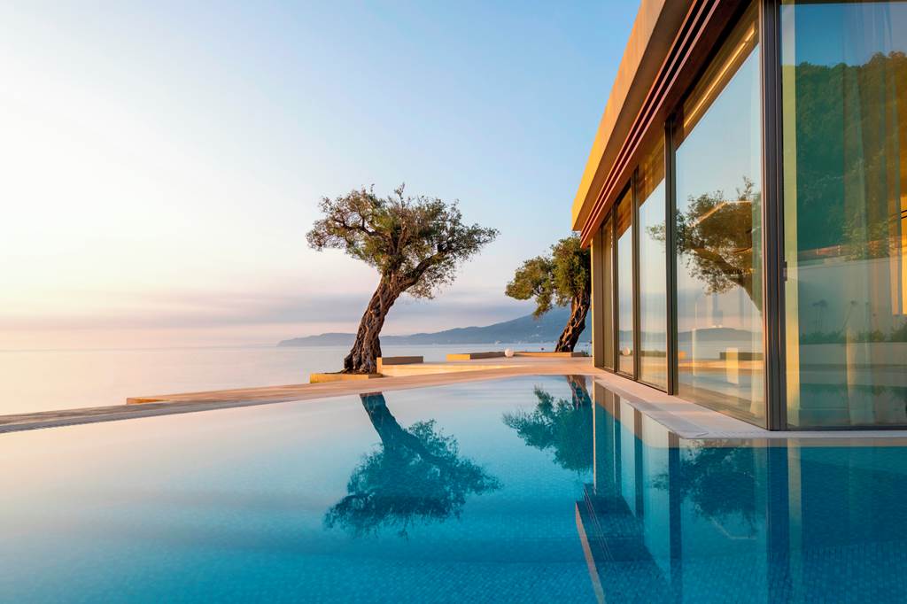 Ultimate Luxury Escape: Domes Miramare, Corfu Retreat From £1547pp (B&B) 20 CFU 79929 Domes Miramare 0119 33 Louise and Scott at Hays Travel