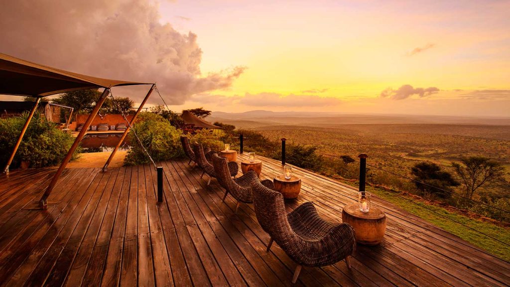 Elewana Loisaba Tented Camp accommodation main areas deck Louise and Scott at Hays Travel